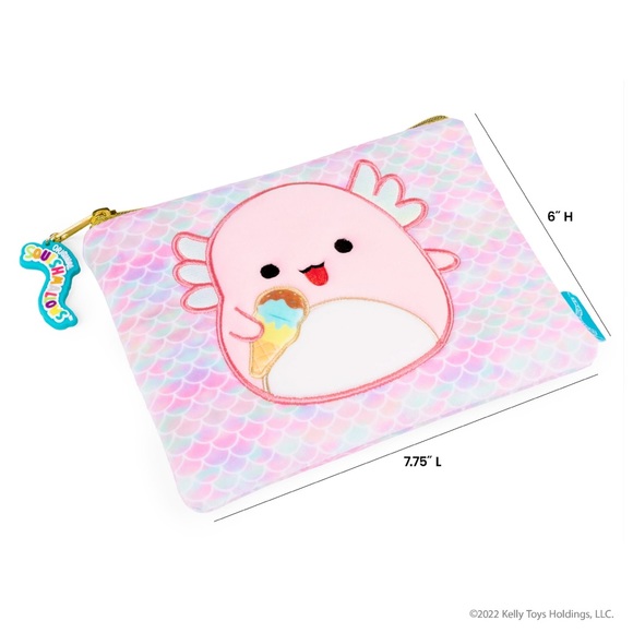 NWT Archie the Axolotl Squishmallow Pencil Pouch - Picture 3 of 6